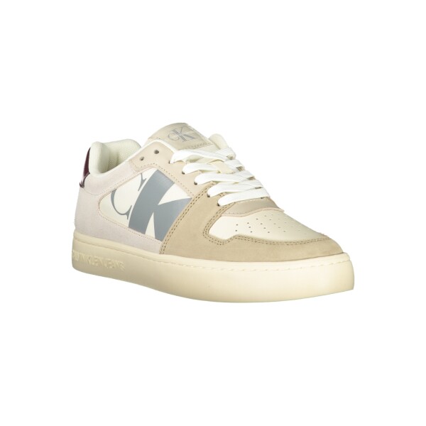 Calvin Klein ανδρικά sneakers σε μπεζ χρώμα με κορδόνια και λογότυπο