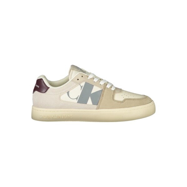 Calvin Klein ανδρικά sneakers σε μπεζ χρώμα με κορδόνια και λογότυπο
