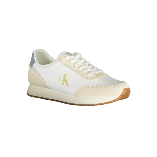 Calvin Klein ανδρικά sneakers λευκά με μπλε και μπεζ λεπτομέρειες