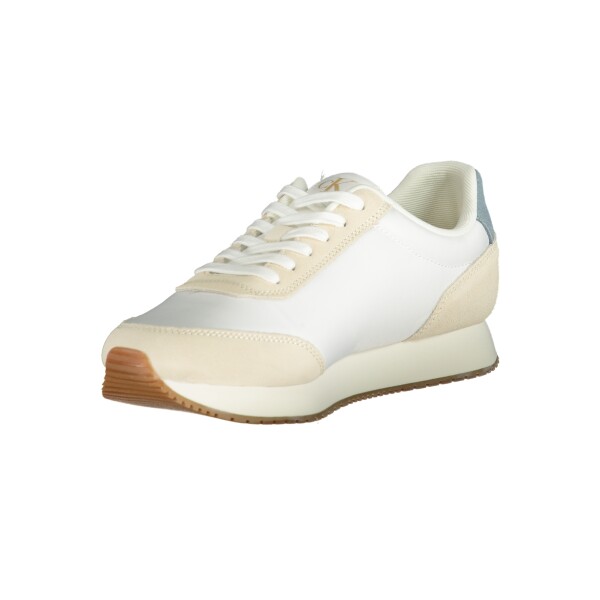 Calvin Klein ανδρικά sneakers λευκά με μπλε και μπεζ λεπτομέρειες