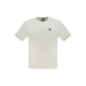North Sails ανδρικό λευκό T-shirt με στρογγυλή λαιμόκοψη και λογότυπο
