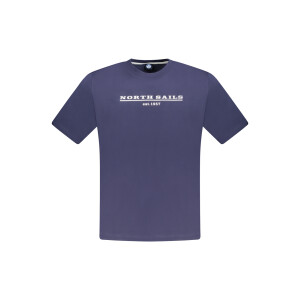 North Sails ανδρικό μπλε t-shirt με στρογγυλή λαιμόκοψη και λογότυπο