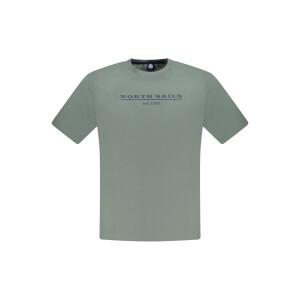 North Sails ανδρικό πράσινο t-shirt με στρογγυλή λαιμόκοψη και λογότυπο
