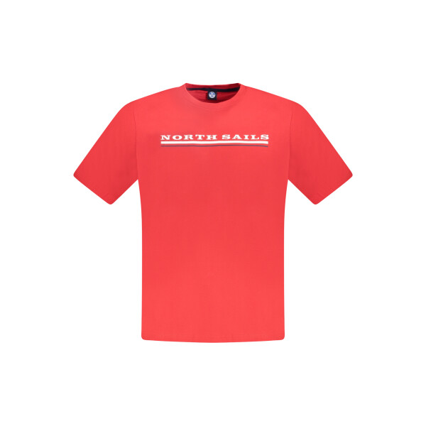 North Sails ανδρικό κόκκινο t-shirt με κοντά μανίκια και λογότυπο