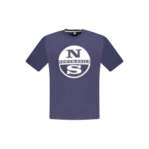 North Sails ανδρικό μπλε T-shirt με κοντά μανίκια και λογότυπο