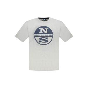 North Sails ανδρικό t-shirt σε γκρι χρώμα με κοντά μανίκια και λογότυπο
