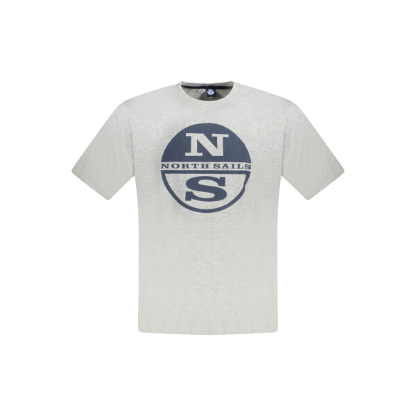 North Sails ανδρικό t-shirt σε γκρι χρώμα με κοντά μανίκια και λογότυπο