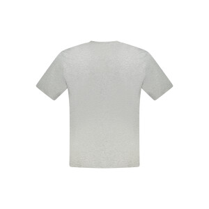 North Sails ανδρικό t-shirt σε γκρι χρώμα με στρογγυλή λαιμόκοψη και print λογότυπο