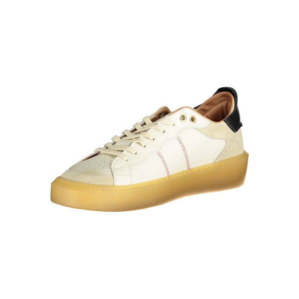 Blauer Ανδρικά Λευκά Sneakers με κορδόνια και λογότυπο
