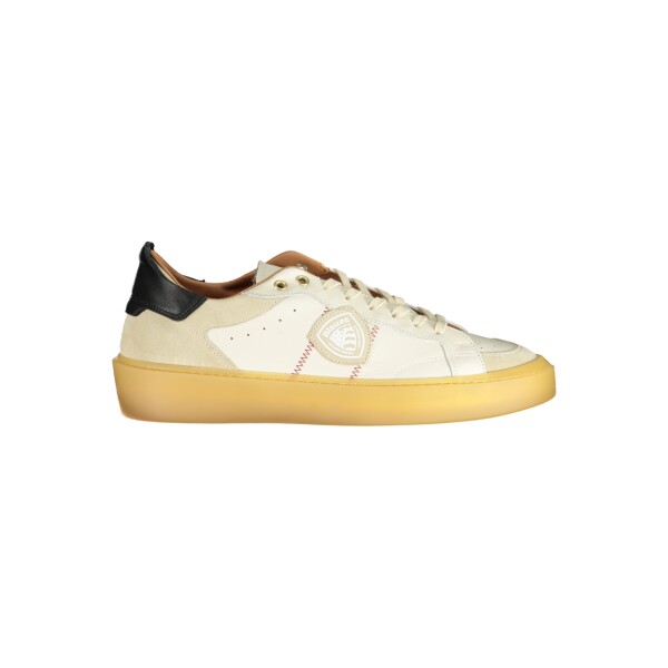 Blauer Ανδρικά Λευκά Sneakers με κορδόνια και λογότυπο
