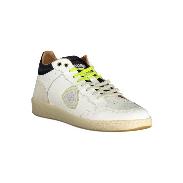 Blauer ανδρικά sneakers σε λευκό χρώμα με κορδόνια