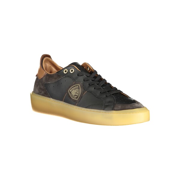 Blauer Ανδρικά Μαύρα Sneakers με κορδόνια και λογότυπο