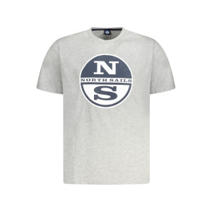 North Sails ανδρικό t-shirt σε γκρι χρώμα με κοντά μανίκια και λογότυπο