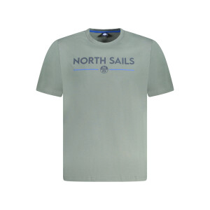 North Sails ανδρικό t-shirt σε πράσινο χρώμα με στρογγυλή λαιμόκοψη και λογότυπο