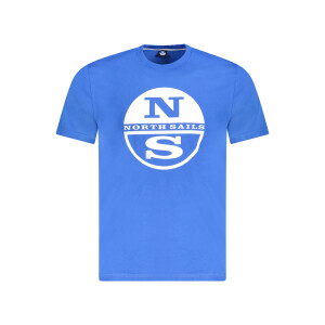 North Sails ανδρικό μπλε T-shirt με κοντά μανίκια και λογότυπο