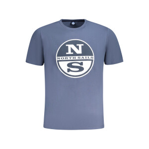 North Sails ανδρικό μπλε t-shirt με στρογγυλή λαιμόκοψη και λογότυπο