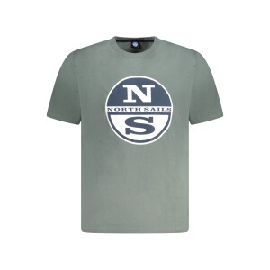 North Sails ανδρικό πράσινο t-shirt με κοντά μανίκια και λογότυπο