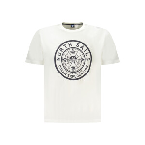 North Sails Ανδρικό Λευκό T-Shirt με κοντά μανίκια και λογότυπο