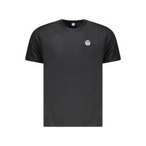 North Sails ανδρικό μαύρο T-shirt με στρογγυλή λαιμόκοψη