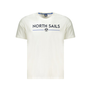 North Sails Ανδρικό Λευκό T-shirt με κοντά μανίκια και λογότυπο