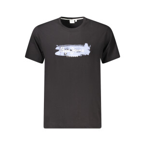 Pepe Jeans ανδρικό μαύρο t-shirt με κοντά μανίκια και λογότυπο