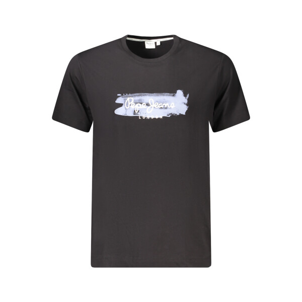 Pepe Jeans ανδρικό μαύρο t-shirt με κοντά μανίκια και λογότυπο