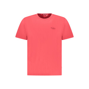 Pepe Jeans ανδρικό κόκκινο t-shirt με στρογγυλή λαιμόκοψη και λογότυπο