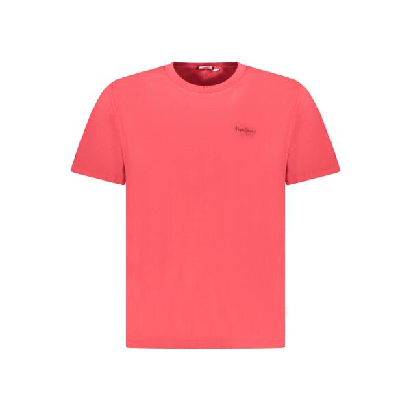 Pepe Jeans ανδρικό κόκκινο t-shirt με στρογγυλή λαιμόκοψη και λογότυπο