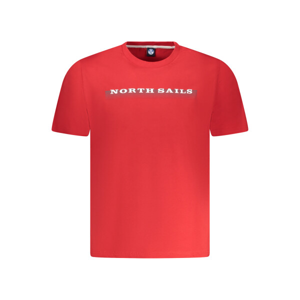 North Sails ανδρικό t-shirt σε κόκκινο χρώμα με κοντά μανίκια και print λογότυπο