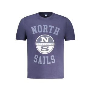 North Sails ανδρικό μπλε T-shirt με κοντά μανίκια και λογότυπο