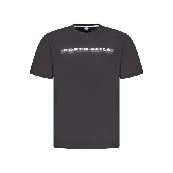 North Sails ανδρικό μαύρο t-shirt με κοντά μανίκια και λογότυπο