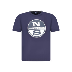North Sails ανδρικό μπλε T-shirt με κοντά μανίκια και λογότυπο