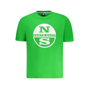 North Sails Ανδρικό Πράσινο T-shirt με κοντά μανίκια και λογότυπο