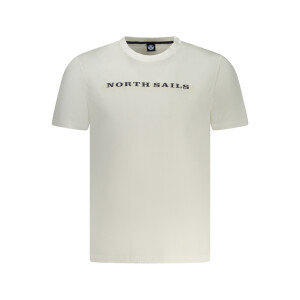 North Sails ανδρικό λευκό t-shirt με κοντά μανίκια και λογότυπο