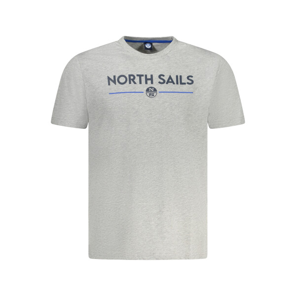 North Sails ανδρικό γκρι t-shirt με κοντά μανίκια και λογότυπο