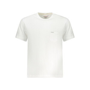 Guess Jeans Ανδρικό Λευκό T-shirt με τσέπη και λογότυπο