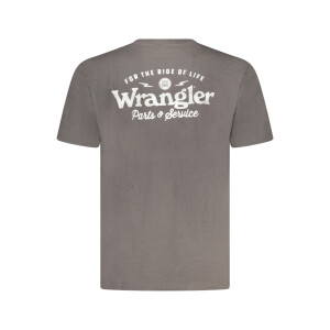 Wrangler ανδρικό μαύρο t-shirt με κοντά μανίκια και λογότυπο