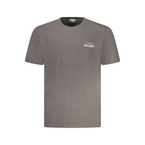 Wrangler ανδρικό μαύρο t-shirt με κοντά μανίκια και λογότυπο