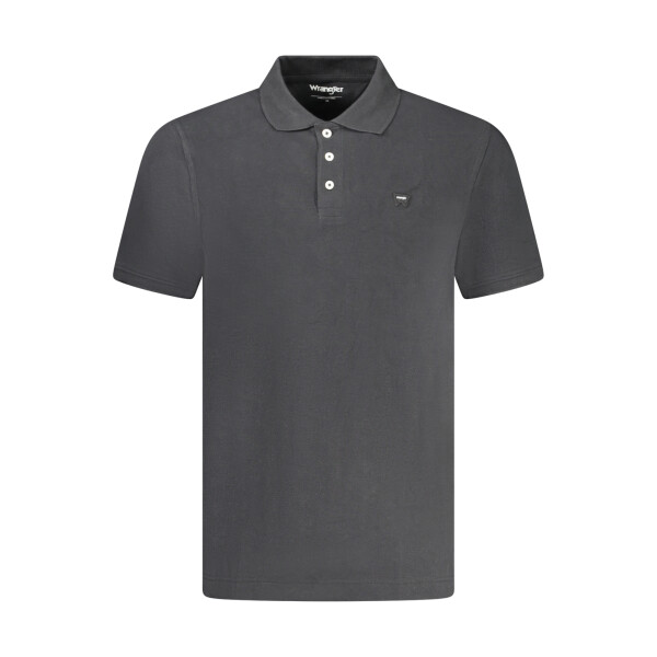WRANGLER Ανδρική Μαύρη Polo Μπλούζα με κοντά μανίκια και λογότυπο