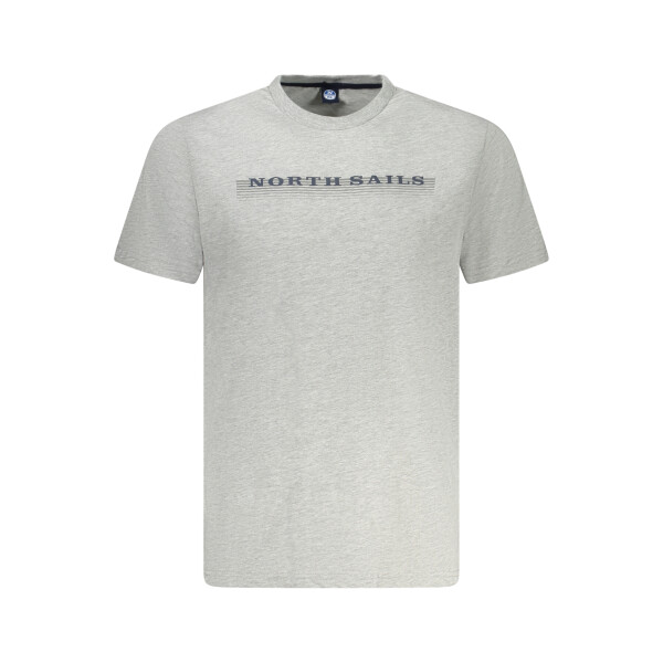 North Sails ανδρικό γκρι t-shirt με κοντά μανίκια και λογότυπο