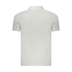 Calvin Klein ανδρική λευκή polo μπλούζα με κοντά μανίκια και κεντημένο λογότυπο