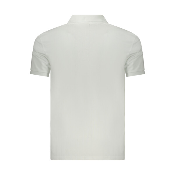 Calvin Klein ανδρική λευκή polo μπλούζα με κοντά μανίκια και κεντημένο λογότυπο