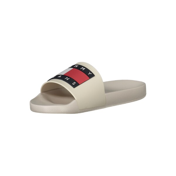 Tommy Hilfiger ανδρικές μπεζ παντόφλες με λογότυπο