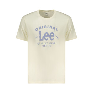 LEE Ανδρικό Μπεζ T-shirt με κοντά μανίκια και λογότυπο