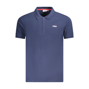 FILA Ανδρική Μπλε Polo Μπλούζα με κοντά μανίκια και κεντημένο λογότυπο
