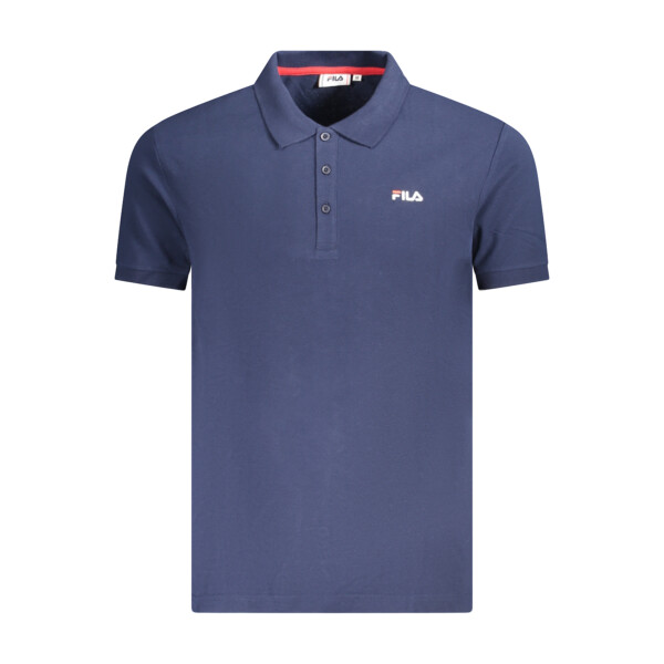 FILA Ανδρική Μπλε Polo Μπλούζα με κοντά μανίκια και κεντημένο λογότυπο