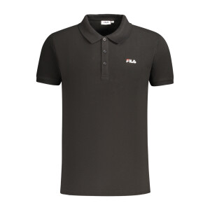 FILA Ανδρική Μαύρη Polo Μπλούζα με κοντά μανίκια