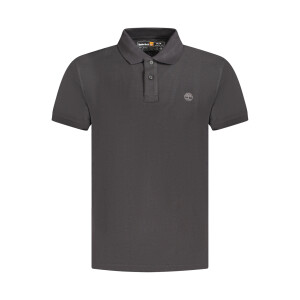 Timberland Ανδρική Μαύρη Polo Μπλούζα με κοντά μανίκια