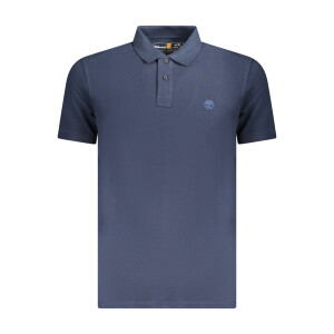 Timberland ανδρική polo μπλούζα σε μπλε χρώμα με κοντά μανίκια