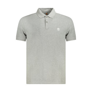 Timberland Ανδρική Γκρι Polo Μπλούζα με κοντά μανίκια και κλείσιμο με κουμπιά